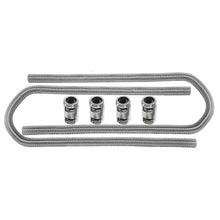 24" Radiator Hose & 44" Heater Hoses w/Chrome Clamp Covers Kit Stainless Steel