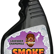 Smoke Eater - Breaks Down Smoke Odor at The Molecular Level - Eliminates Cigarette, Cigar or Pot Smoke On Clothes, in Cars, Boats, Homes, and Office - 22 oz Travel Spray Bottle (Lavender)