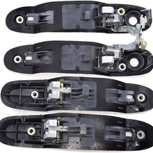 Eynpire 8080 Exterior Outside 040 White Door Handle For 1998-2003 Toyota Sienna Front Left/Front Right/Rear Left/Rear Right