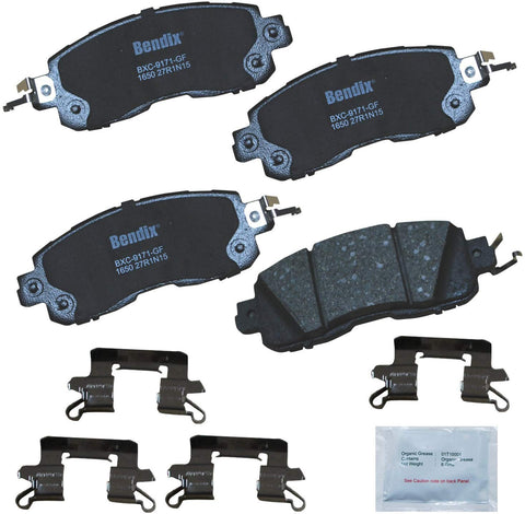 Bendix Premium Copper Free CFC1650 Premium Copper Free Ceramic Brake Pad (with Installation Hardware Front)