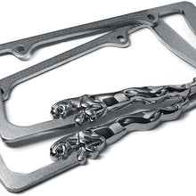 OxGord LFZN-13-2PC-AMZ License Plate Frame Metal Chrome- 2pc