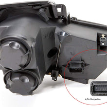 PERDE Compatible with Cadillac CTS Black Housing Halogen Headlight Pair