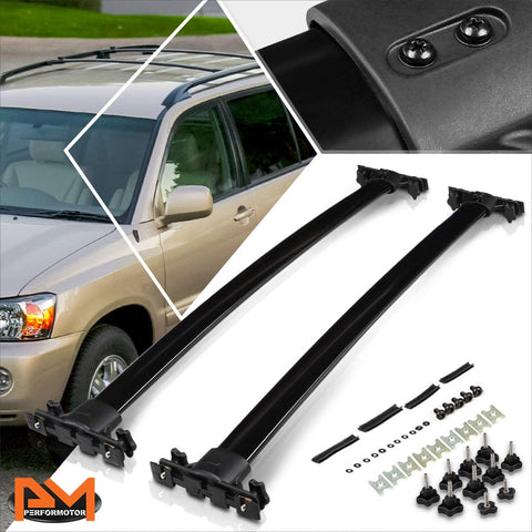 Compatible with Highlander 01-07 OE Style Aluminum Roof Top Rail Rack Crossbar Luggage Carrier