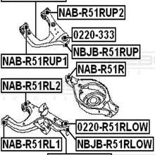 FEBEST NAB-R51R Arm Bushing for Rear Arm