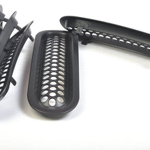MOEBULB Upgrade Clip in Version Mesh Front Grill Insert Grille Cover Trim for 2007-2015 Jeep Wrangler JK 2-Door & 4-Door (Without Key Hole, Matte Black)