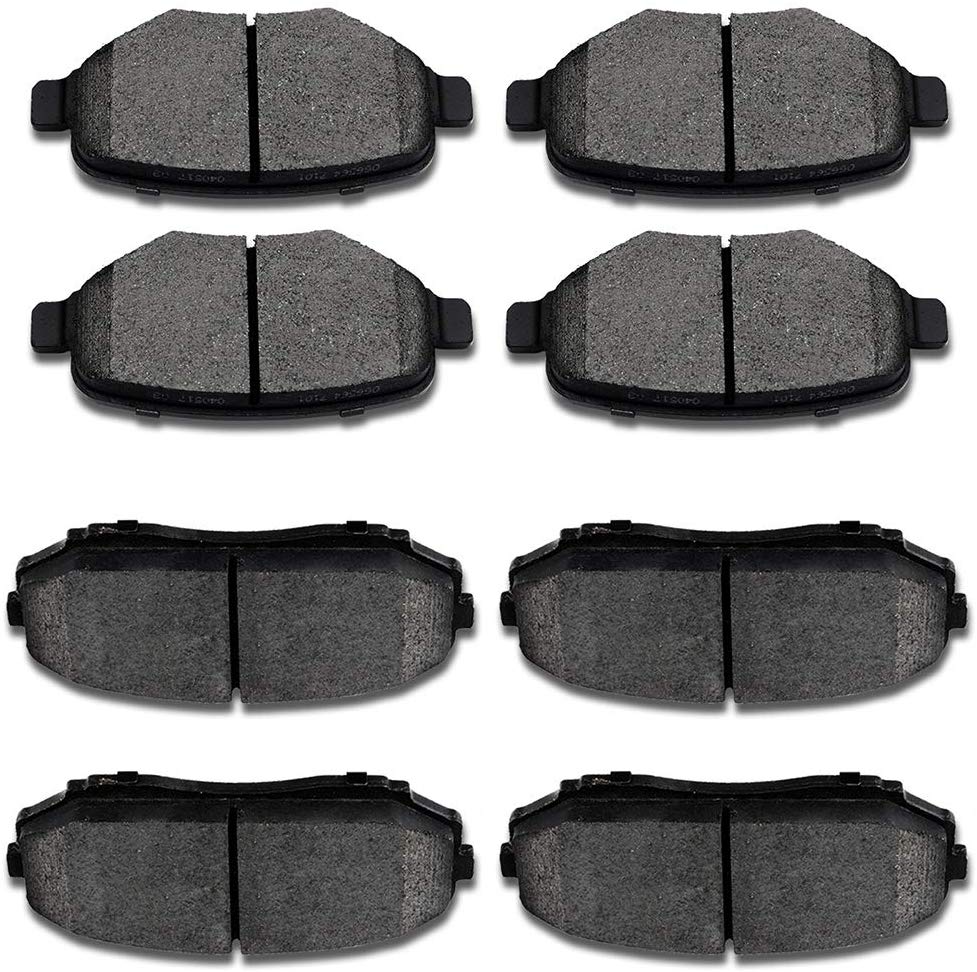 SCITOO Ceramic Pads Full Set Front Rear Brakes Pad fit for 2007 2008 2009 2010 Ford Edge,2007-2010 Lincoln MKX,2007-2012 Mazda CX-7,2007-2014 Mazda CX-9