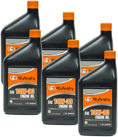 Kubota 6PK Genuine OEM SAE 10W-30 Engine Oil 70000-10200