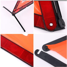 KAFEEK Reflective Warning Triangle Emergency Warning Triangle Roadside Safety Triangle Kits (Set of 3)