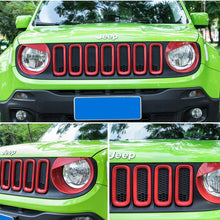 Opall Front Grill Grille Inserts ABS Grill Guard Cover Trim for Jeep Renegade 2015 2016 2017 2018(Red 7PCS)…