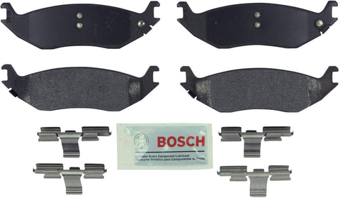 Bosch BE898H Blue Disc Brake Pad Set with Hardware for Select 2002-05 Dodge Ram 1500 Trucks - REAR