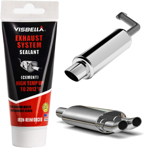 VISBELLA Exhaust System Pipe Repair Kit High Temperature Cement Crack Sealer Tailpipe Muffler Repair Adhesive Sealant