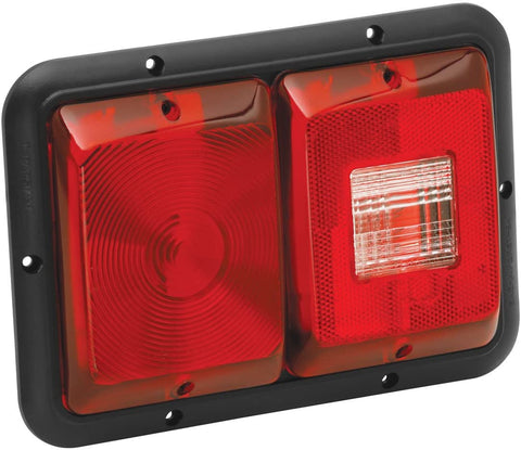 Bargman 34-84-008 Tail Light (Horizontal Mount Dual with Stop/Turn/Tail & Backup - Black Base)