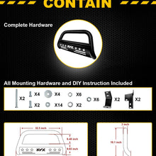 KYX Bull Bar with Light Bar for 2005-2015 Toyota Tacoma, Pickup Truck 3" Tubing Brush Push Bar Off-Road Front Bumper Grille Guard Exterior Accessories, Black