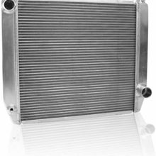 Griffin Radiator 1-55202-X MaxCool 24" x 19" 2-Row Universal Race Radiator with 1.25" Tube and Top, Left, Bottom, Right Outlets