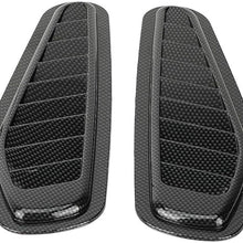 Car Air Flow Intake Cover, Car Air Flow Intake Decorative Scoop Bonnet Vent Hood Cover Universal Carbon Fiber Style Auto Car Dec Hood Scoop