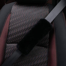 TPFOON Australian Genuine Sheepskin Lamb Wool Auto Seat Belt Covers - 2Pcs Pack Stylish and Soft Seatbelt Shoulder Pads for Adults and Kids