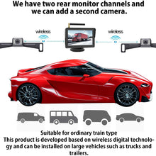 B-Qtech Digital Wireless Backup Camera, 5'' LCD Monitor and IP68 Waterproof Wireless Rear View Camera for Truck, Cars,Trailer