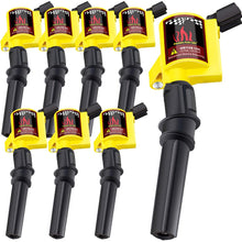 Curved Boot Ignition Coils for 97-17 F-150,E-350,Expedition,Crown Victoria,Explorer,Town Car,Grand Marquis Dg508 Dg457,Yellow