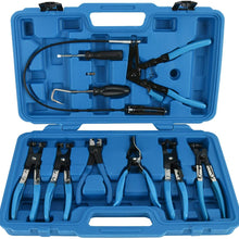 8MILELAKE 9Pcs Hose Clamp Pliers Tool Sets Wire Long Reach Replace Fuel Oil Water Hose Auto Tools Kits