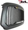 Tidal Replacement Ram Front Grille Upper Grill - Charcoal Gray - With Amber LED Lights for 13-18 Dodge Ram 1500