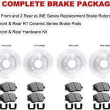 For 2013-2015 Mazda CX-5 Front Rear eLine Plain Brake Rotors Kit + Ceramic Brake Pads