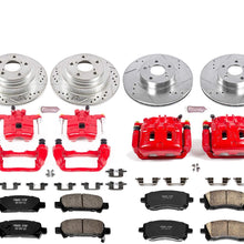 Power Stop KC1122 Z23 Evolution Sport 1-Click Brake Kit with Powder Coated Calipers (Brake Pads, Drilled/Slotted Rotors)
