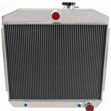 CoolingSky 3 Row All Aluminum Radiator +16" Fan W/Shroud Combo for 1955-1957 Chevy Bel Air丨Nomad丨Del Ray丨150 /210 Series, Multiple V8 Engines