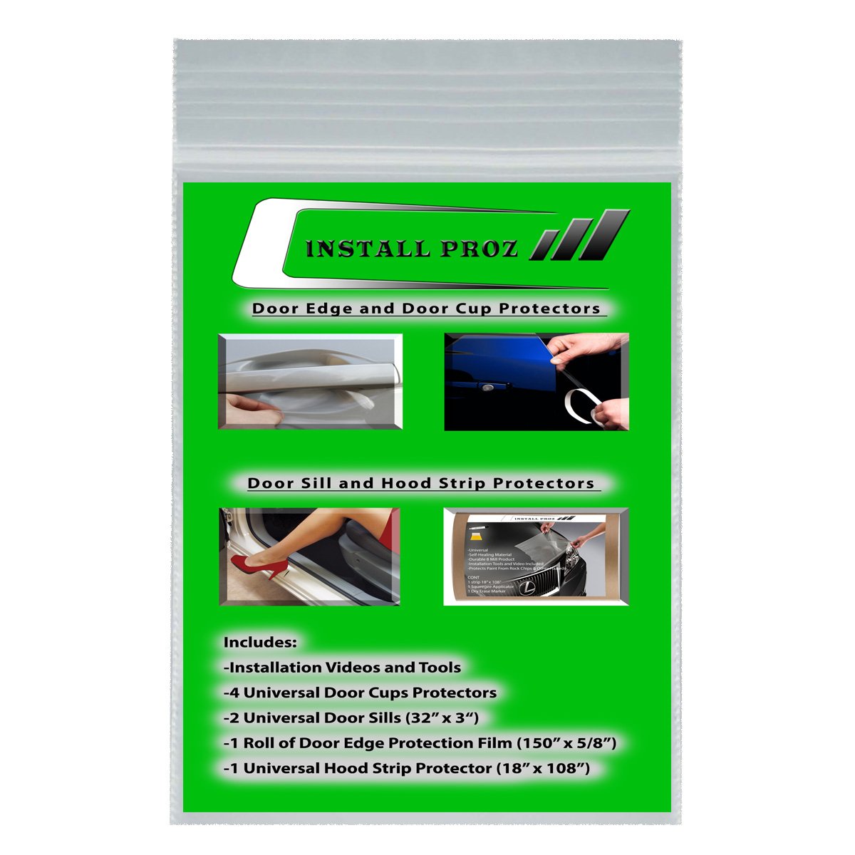 Install Proz Self-Healing Clear Paint Protection Film (Bundle(Hood, Door Edge, Door Cup, Door Sill))