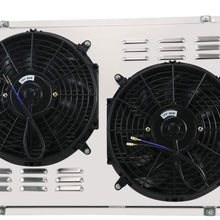 OzCoolingParts 3 Row Core All Aluminum Radiator + 2 x 12" Fan w/Louver Shroud Kit for 1982-1992 83 84 85 86 87 88 89 90 91 Chevy Camaro P20 P30/Pontiac Firebird/GMC P2500 P3500