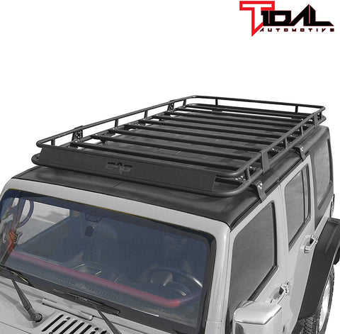 Tidal Full Length Roof Rack with Backet Fit for 07-18 Wrangler JK 4 Door