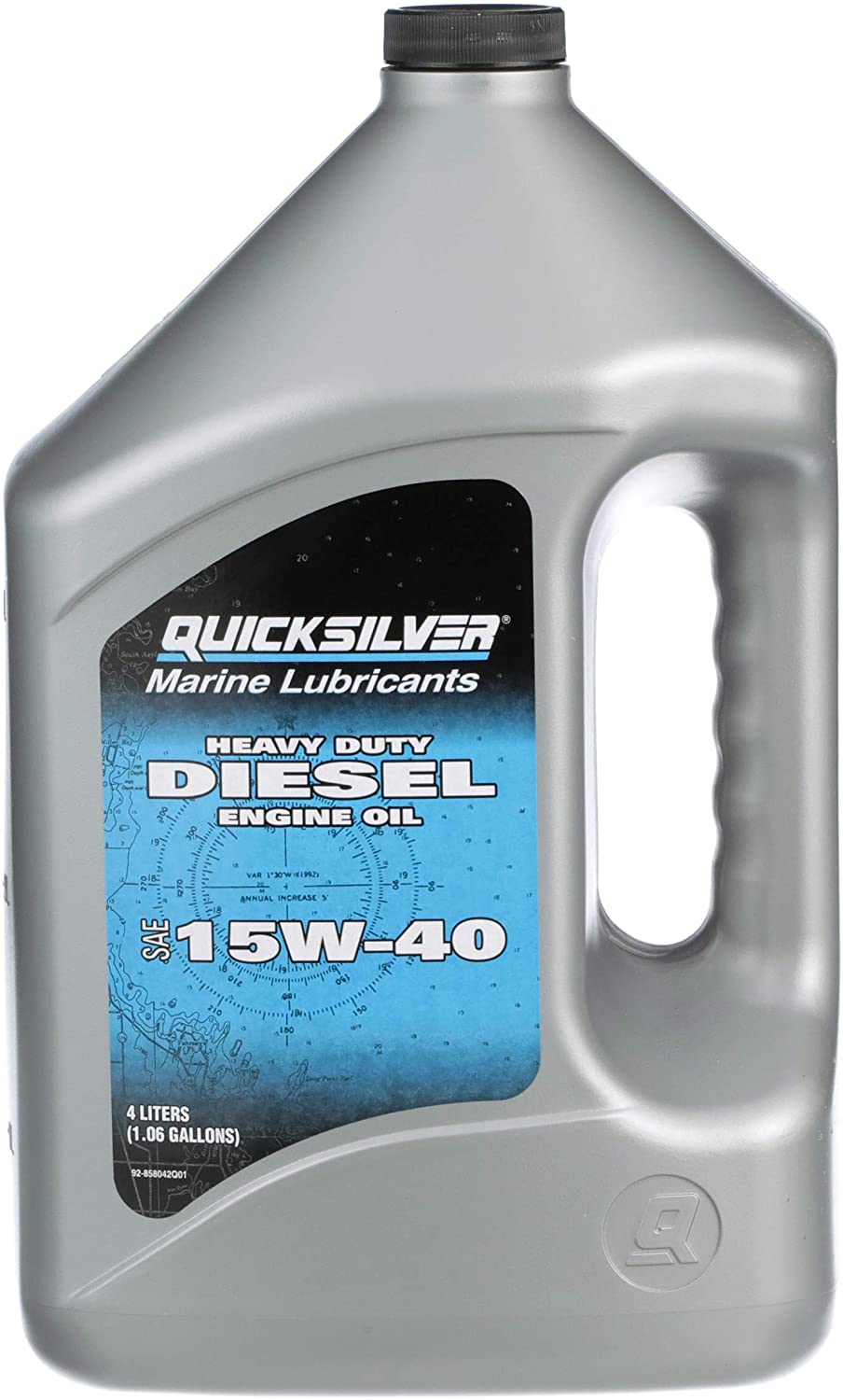 Quicksilver 858042Q01 Heavy-Duty Diesel Engine Oil SAE 15W40, 1.06 Gallon (4 Liter) Bottle