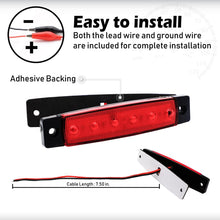 Meerkaat (Pack of 20) 3.8 Inch 10 Amber & 10 Red 6 LED Clearance Lamp Side Indicators Marker Sealed License Decoration Turn Signal Fender Tail Brake Light Truck Jeep Lorry ATV Bus RV 12v DC Model TK12