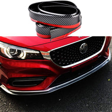 Lip Spoiler Universal Carbon Fiber Black Rubber Side Skirt Front Bumper Protector Guard Scratch-Resistant Car Exterior Accessories Trim Body Kit for Cars(2.5m/8.2ft)