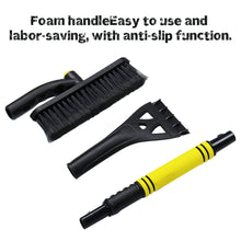 LivTee 32" Extendable Car Snow Brushand Ice Scraper with Foam Grip，Brush Supports 360 Degree Rotation,Scratch-Free Snow Removal for Automotive SUV Truck Windshield