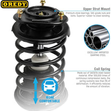 OREDY Shocks and Struts Set of 4PCS Front and Rear Complete Struts Assembly Coil Springs Shock Struts 11151 11152 15052 15051 171953 171954 181954 181953