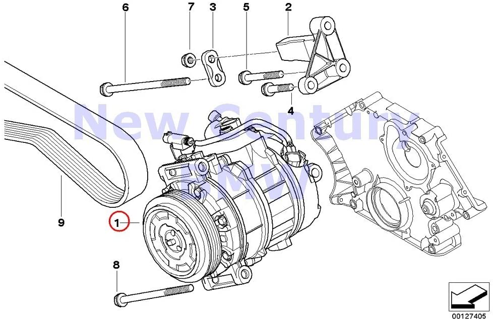 BMW Genuine Air-Conditioner Compressor/Mounting Part Air-Conditioner Compressor 550i 650i 650i