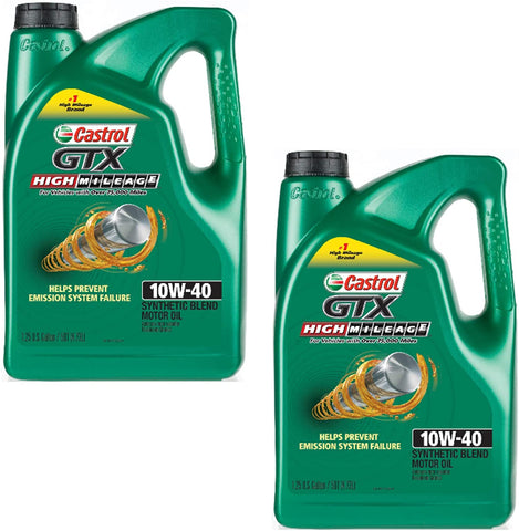 La Rosticceria GTX High Mileage 10W-40 Synthetic Blend Motor Oil, 5 Quart (Pack of 2)