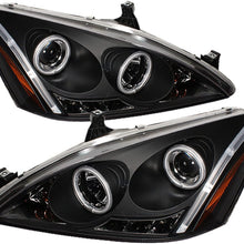 Spyder 5029713 Honda Accord 03-07 Projector Headlights - CCFL Halo - LED (Replaceable LEDs) - Black - High H1 (Included) - Low H1 (Included)