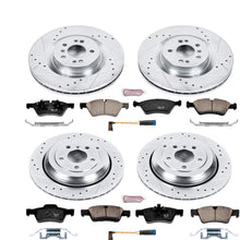 Power Stop K6707 Front & Rear Brake Kit with Drilled/Slotted Brake Rotors and Z23 Evolution Ceramic Brake Pads