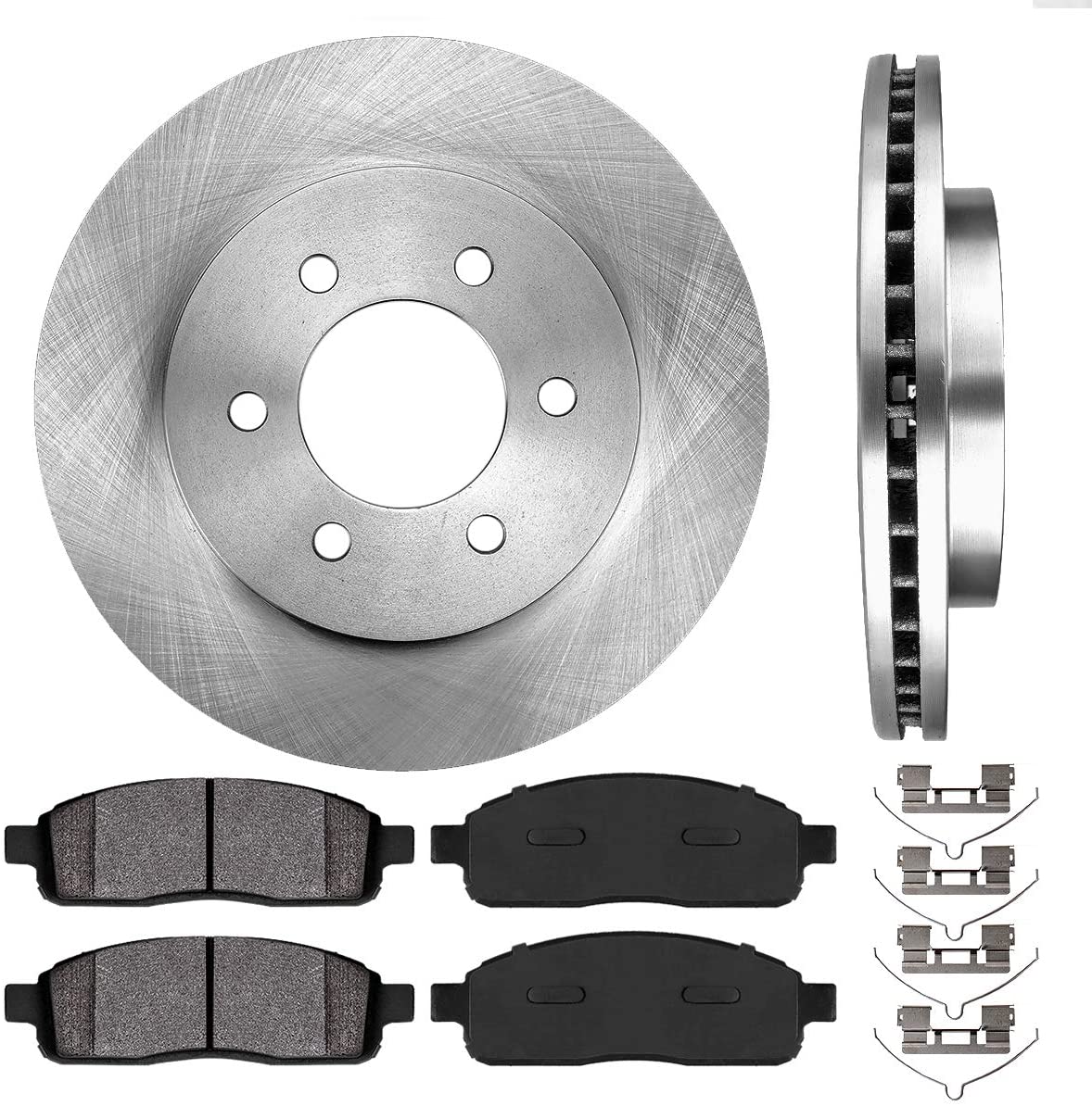 [ 4WD ] FRONT 329.5 mm Premium OE 6 Lug [2] Brake Disc Rotors + [4] Metallic Brake Pads CRK12426