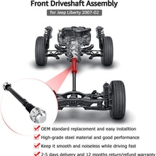 Nifeida 52111597AA Front Driveshaft Assembly Original Equipment Compatible with Jeep Liberty 2002 2003 2004 2005 2006 2007 Complete Propeller Shaft 65-9326 938-123 Prop Shaft OEM Auto Parts