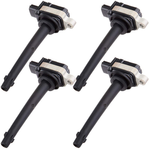 SCITOO 100% New 4pcs Ignition Coil Set Compatible with Nissa-n Sentra/Tiida/March 2007-2012 Automobiles Fit for OE: UF591 C1564