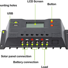 WEIZE 100 Watt 12 Volt Solar Panel Starter Kit, High Efficiency Monocrystalline PV Module for Home, Camping, Boat, Caravan, RV and Other Off Grid Applications