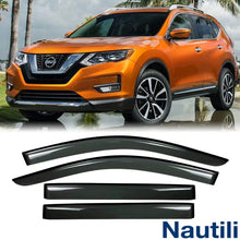 VB 4 Pcs Dark Smoke Tint Sun/Rain Guard Vent Shade Window Visors For 2014-2019 Rogue With 3M Double-Sided Tapes