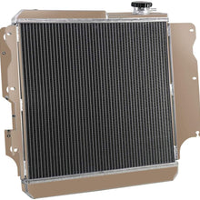 ALLOYWORKS Jeep Wrangler Radiator, 3 Row Full Aluminum Radiator For 1987-2006 Jeep Wrangler YJ TJ 2.4L 2.5L 4.0L 4.2L