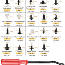 AIRKOUL 465 PCS Car Retainer Clips Plastic Rivets Fasteners Push Retainer Kit Most Popular Sizes Auto Push Pin Rivets Set -Door Trim Panel Fender Clips for GM Ford Toyota Honda Chrysler