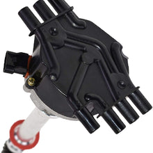 A-Team Performance Complete Direct EFI Distributor 6 Cylinders Vortec Male Cap Compatible with Chevy Chevrolet GM 90° V6 4.3L / 262 1995-2007, Black Cap