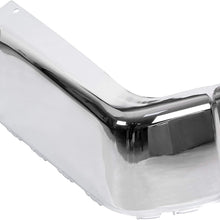 Rear Left Chrome Bumper End Cap Without Sensor Hole Replacement For 15284307 GM1104149 Fits 2007-2013 Chevy Silverado GMC Sierra 1500 XFE Hybrid 2500 HD 3500 HD Steel Driver Side