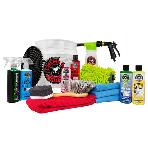 Chemical Guys HOL148 16-Piece Arsenal Builder Wash Kit with TORQ Blaster Foam Gun, Bucket and (6) 16 oz Care Products (Gift for Car & Truck Lovers, Dads and DIYers)