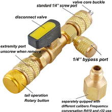 Podoy R410A Valve Core Remover with Dual Size SAE 1/4 & 5/16 Port,20 Pieces Valve Cores and 10 Pieces Brass Nut,HVAC Valve Core Removal Installer Tool A/C Valve Core R22 R134 R32R